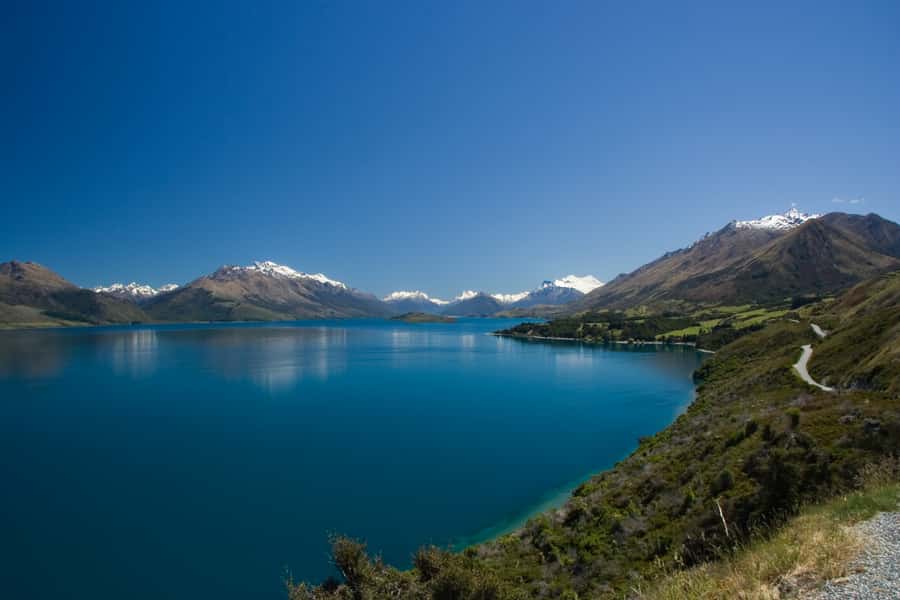 From Queenstown: Lord Of The Rings Tour to Glenorchy - Bennetts Bluff, the wharf, and the red shed: quick stops, strong photos