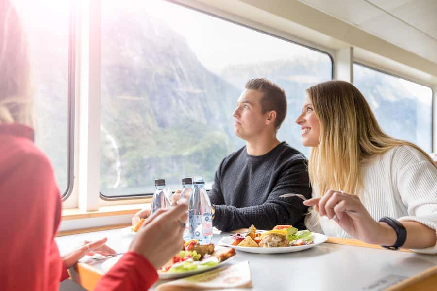 From Queenstown: Milford Sound Day Trip on Premium Coach - What you can actually see: Mitre Peak, Stirling Falls, Bowen Falls, and wildlife odds
