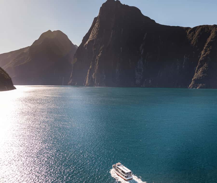 From Queenstown: Milford Sound Discover More Longest Cruise - Milford Road stops: Mirror Lakes, Eglinton Valley, and the Homer Tunnel kea moment