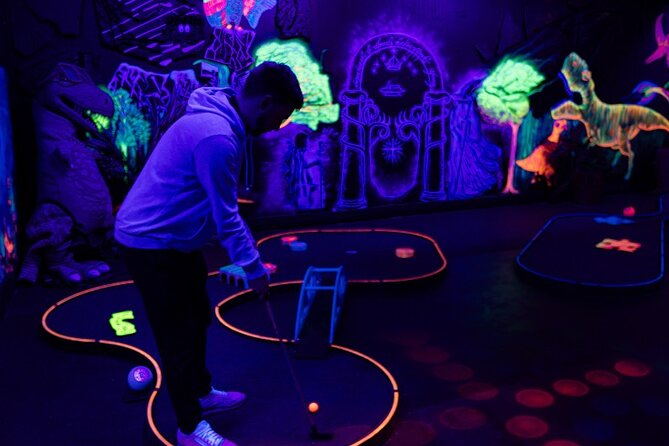 Glow in the Dark Mini Golf in Queenstown - Thrillzone’s Adjusting Challenges: Obstacles and the Challenge Wheel