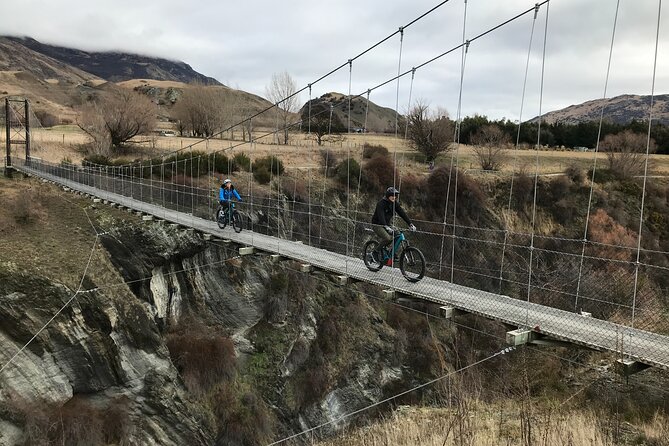 Guided eBike Wine Tour Ride to the Vines - Gibbston suspension bridges: where the day starts feeling cinematic