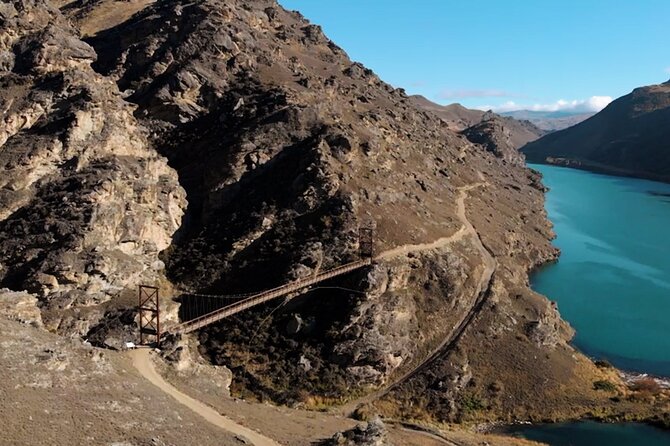 Lake Dunstan E-Bike Trail Adventure - Cromwell Gorge: the technical stretch built around rock faces