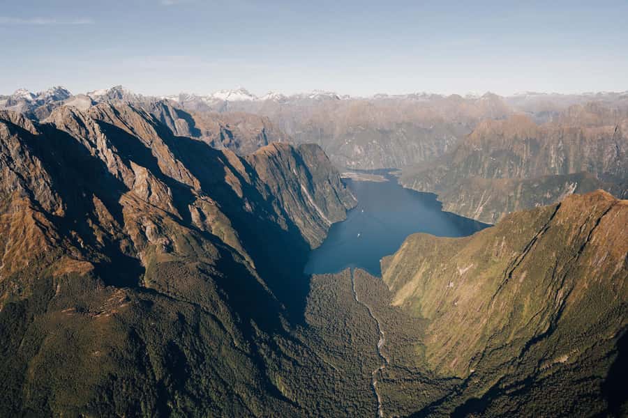 Milford Sound: 1.5-Hour Helicopter Tour with Two Landings - The first flight segment: seeing the Southern Alps and the Divide from above