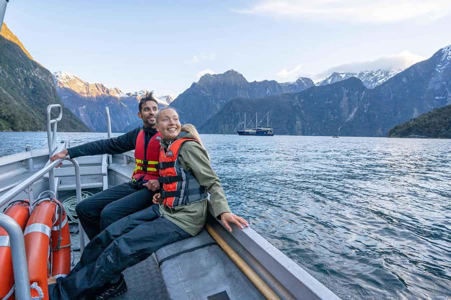 Milford Sound: Overnight Cruise with Water Activities - Guided water time in a sheltered cove: kayak or tender boat
