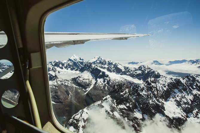 Milford Sound Scenic Flight from Queenstown - What you see up close: Sinbad Gully, Mt Pembroke, and the waterfall lines