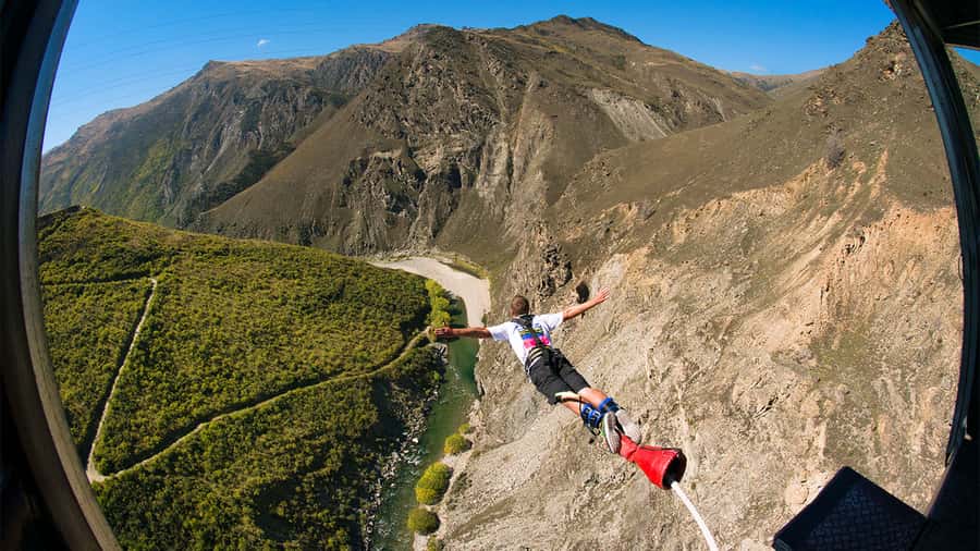 Queenstown: Nevis Bungy - Australasia's Biggest Bungy! - The big moment: pod height, the countdown, and 8.5 seconds of freefall