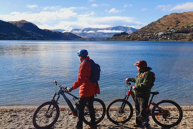 Scenic Guided eBike Tour Ride to the Lake - Stop 1: Private sheep farm, Shotover Bridge, and river birds