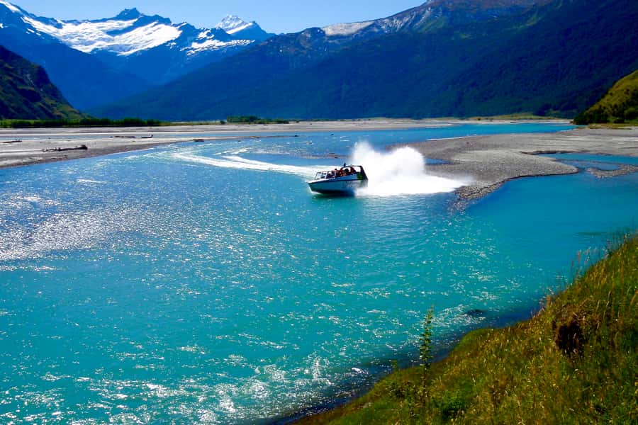 Wanaka: Jet Boat & Wilderness Walk - Jet Boat in the Matukituki Valley: Fast Water, Big Ice Energy